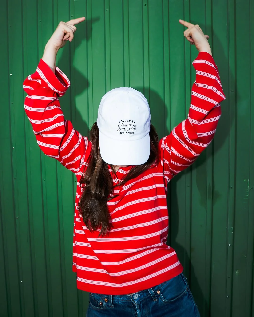 White Jellyfish Embroidered Cap - Image 3